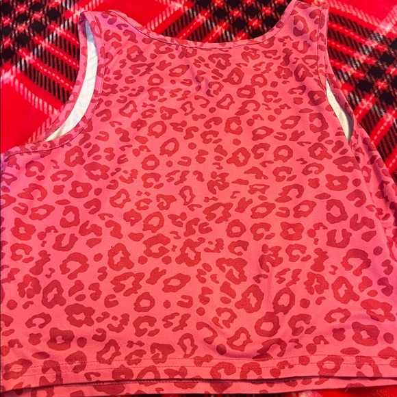 SHEIN Medium Women’s Leopard Cheetah Pink Tank Top Slightly Cropped Summer Comfy - Picture 5 of 5